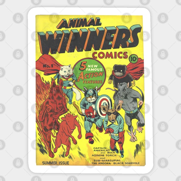 ANIMAL WINNERS #1 Sticker by ThirteenthFloor